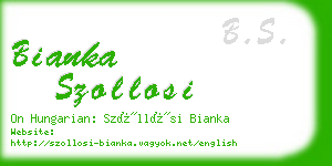 bianka szollosi business card